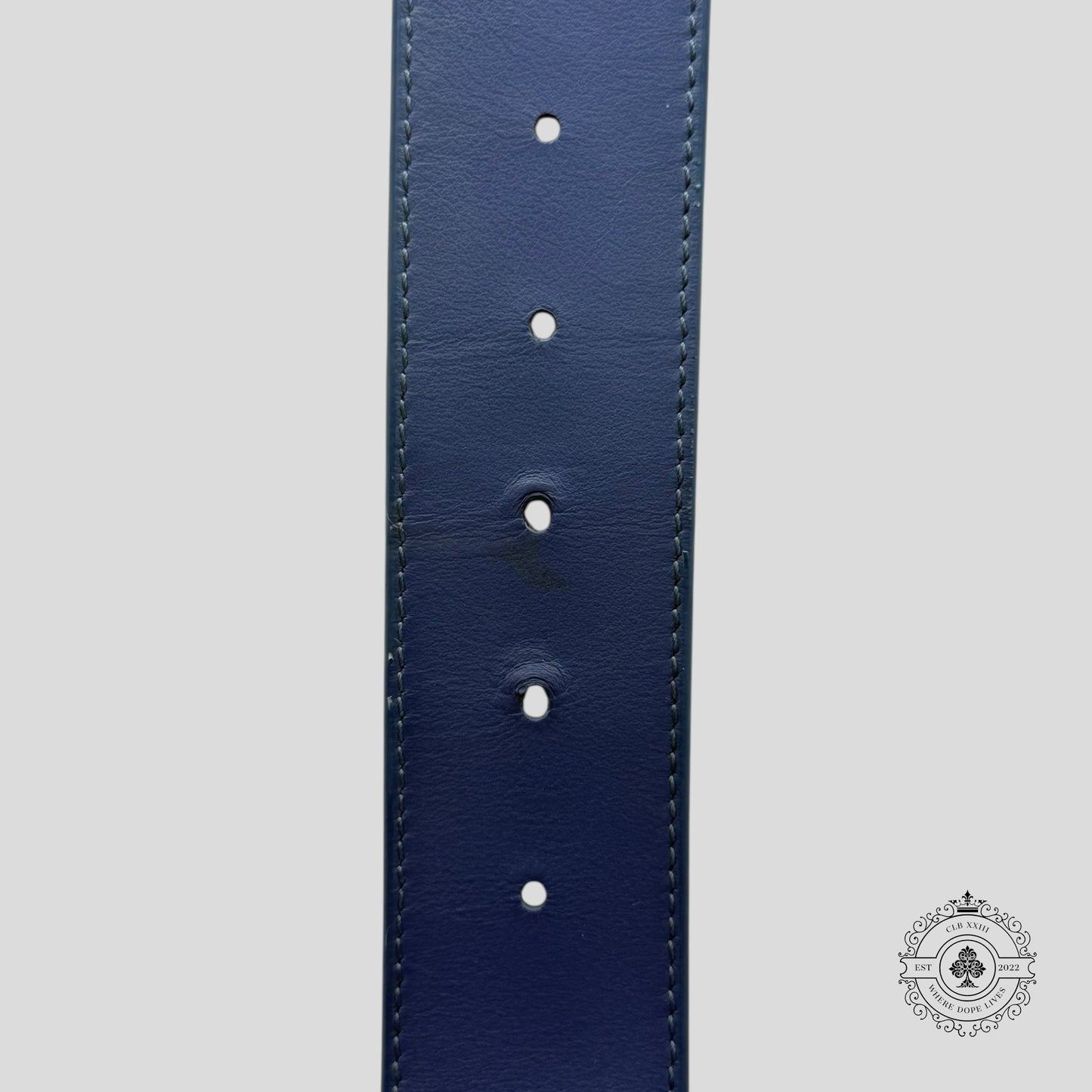Louis Vuitton LV Initials Reversible Belt in Navy Blue