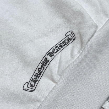 Chrome Hearts Horseshoe Zip-Up Hoodie in White