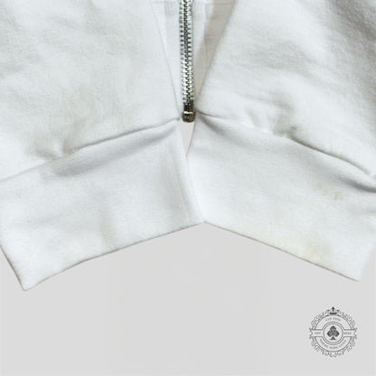Chrome Hearts Horseshoe Zip-Up Hoodie in White