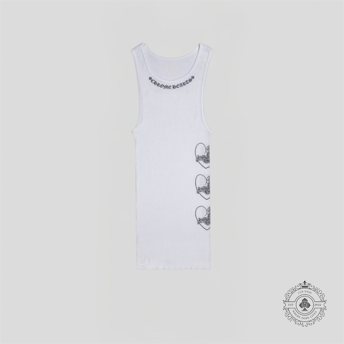 Chrome Hearts Love You Rib Tank White/Black