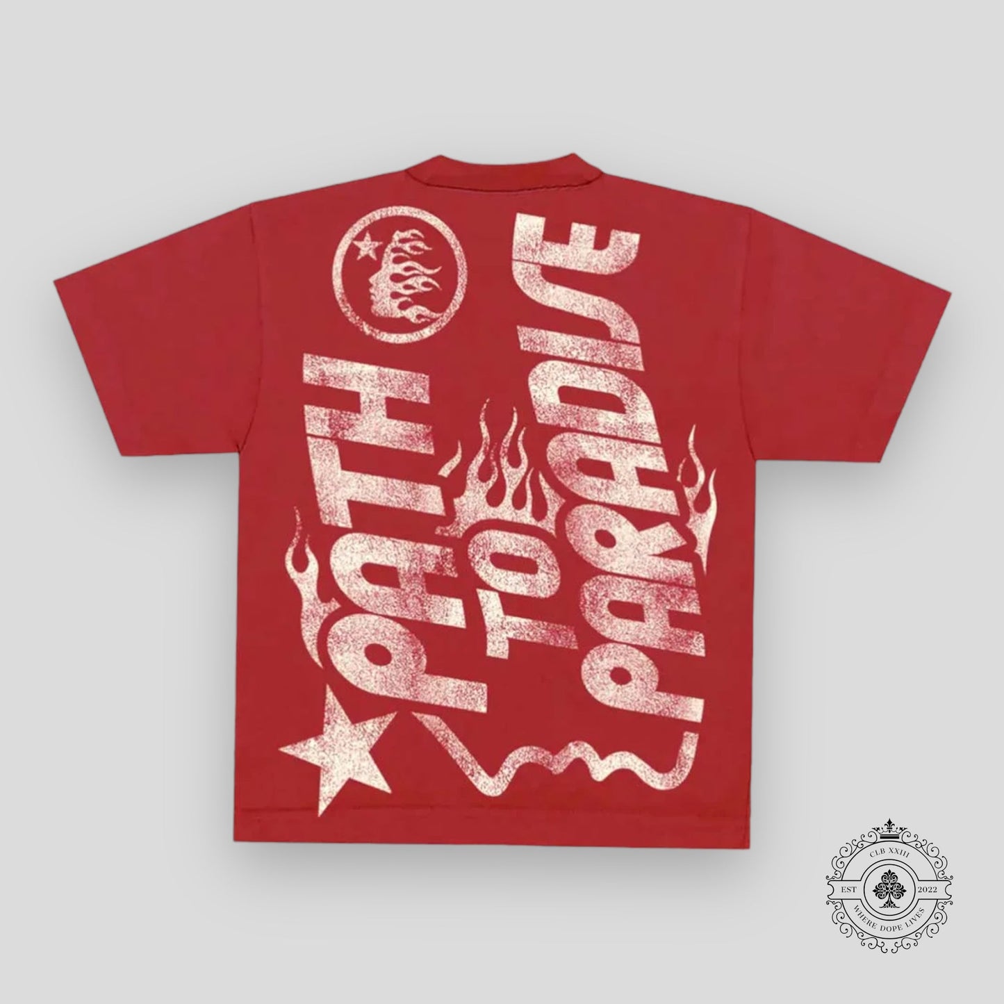 HELLSTAR JESUS EMBLEM TEE - RED