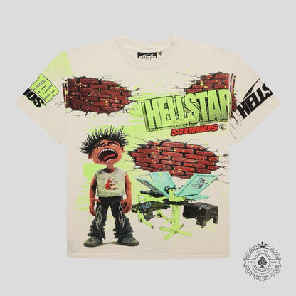 Hellstar Studios Brick Wall T-Shirt in White