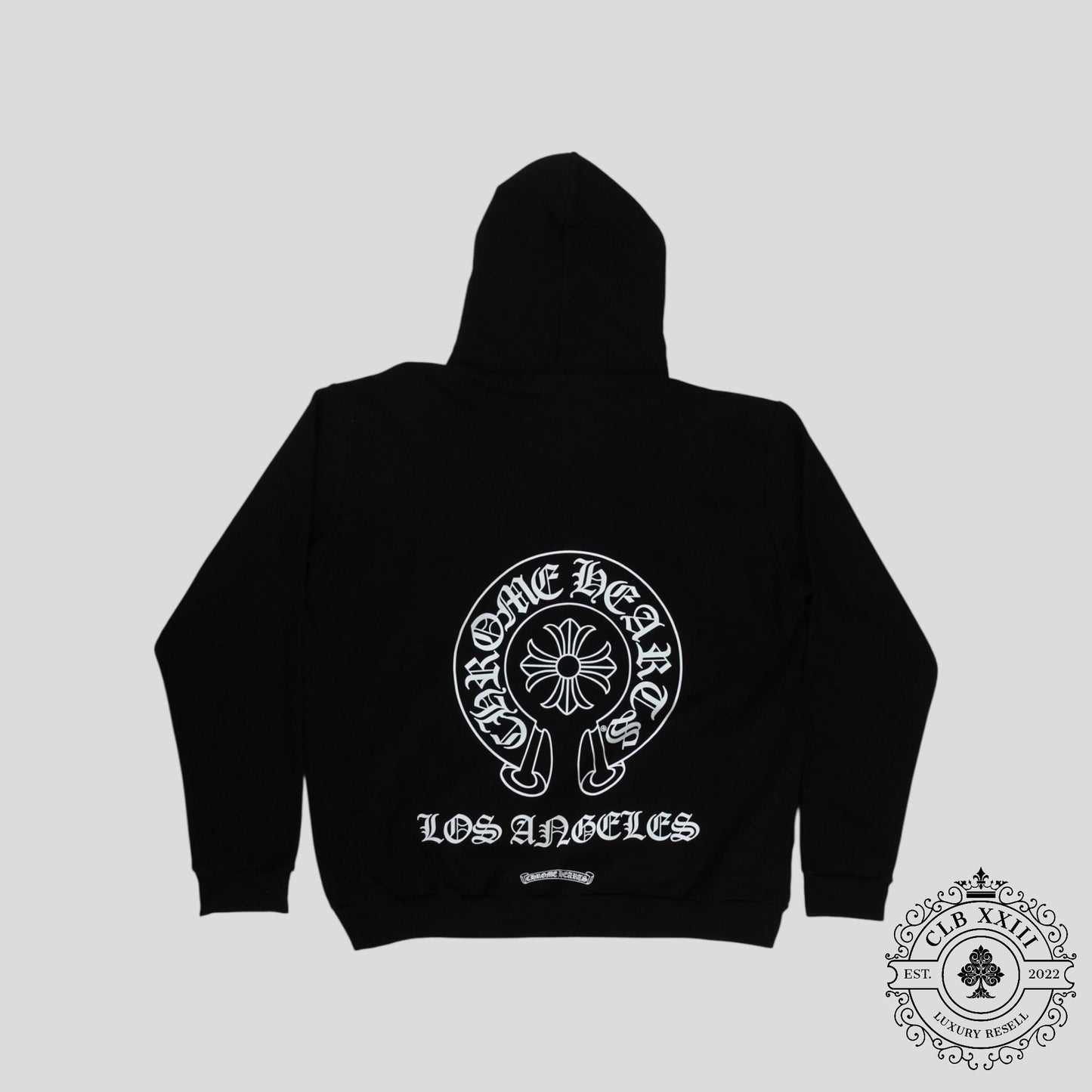 Chrome Hearts Los Angeles Horseshoe Zip Up Hoodie in Black