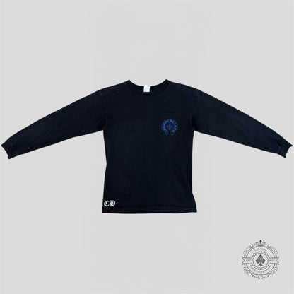 Chrome Hearts Vintage Floral Cross L/S Tee in Black