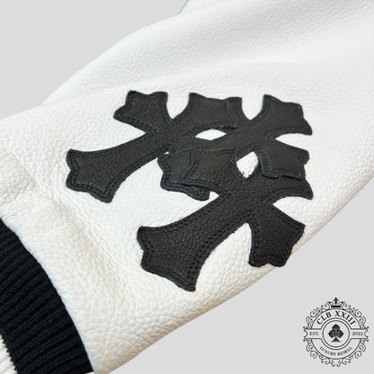 Chrome Hearts Eagle Patch Varsity Jacket in Black