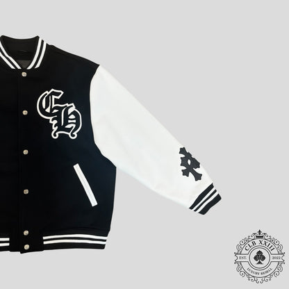 Chrome Hearts Eagle Patch Varsity Jacket in Black