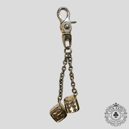 Chrome Hearts Dice Keychain in Silver