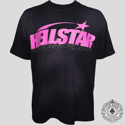 Hellstar Classic Rhinestone Logo T-Shirt in Black