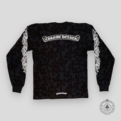 Chrome Hearts Cemetery Cross Monogram L/S Tee
