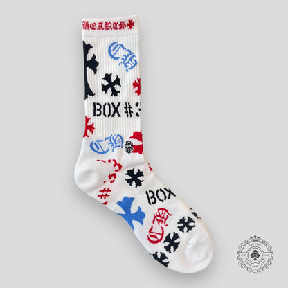 Chrome Hearts Stencil Socks in White