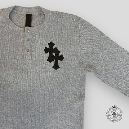 Chrome Hearts Paper Jam Thermal Sweater in Heather Grey