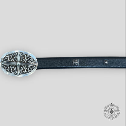 Chrome Hearts XXL Oval Cross Studded Belt
