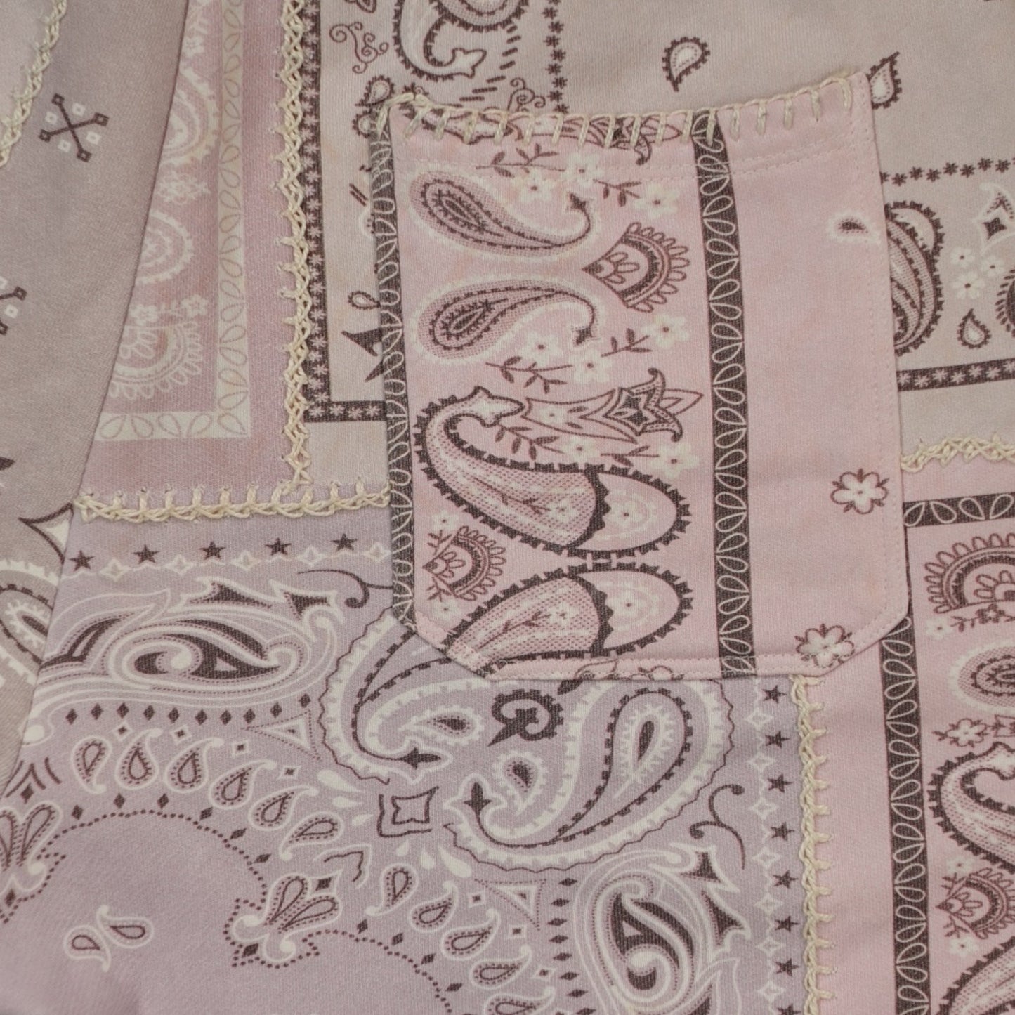 Amiri Bandana Reconstruct Shorts in Pink