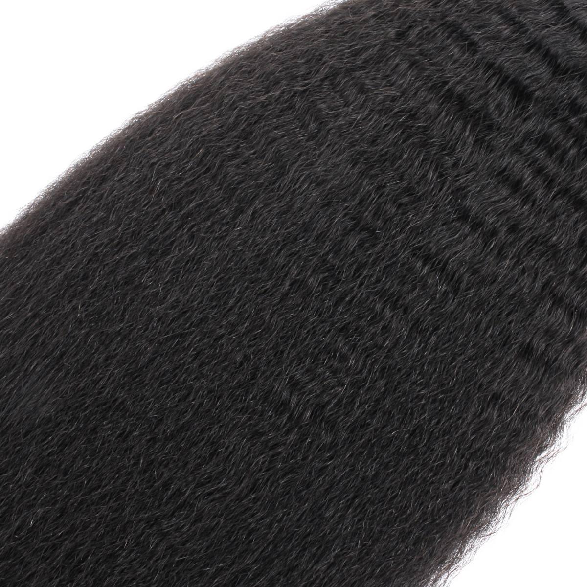 Kinky Straight Bulk 100% Human Braiding Hair