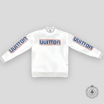 Louis Vuitton Graphic Mesh Long-Sleeved T-Shirt in White