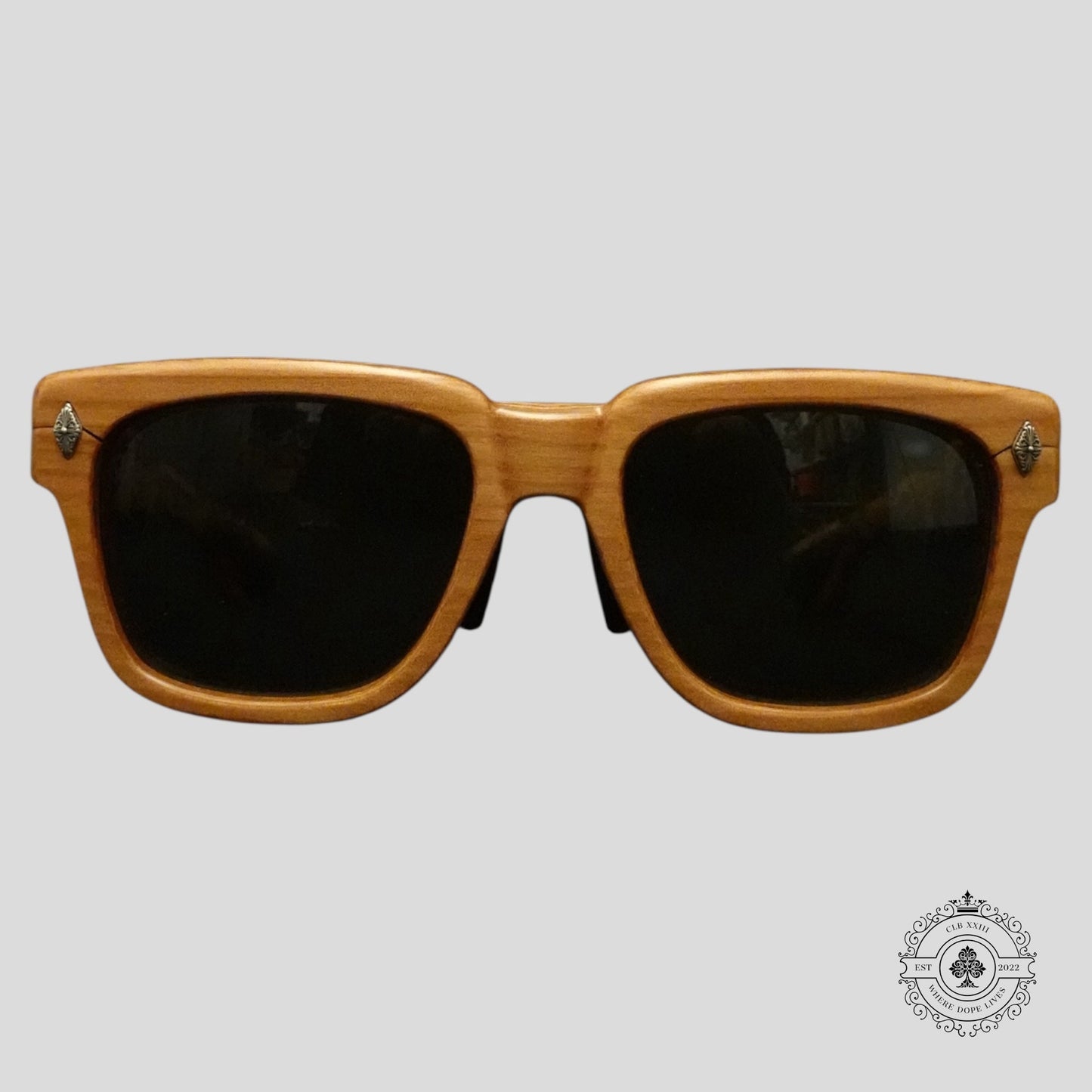 Chrome Hearts Lilith Glasses in Wood/Silver