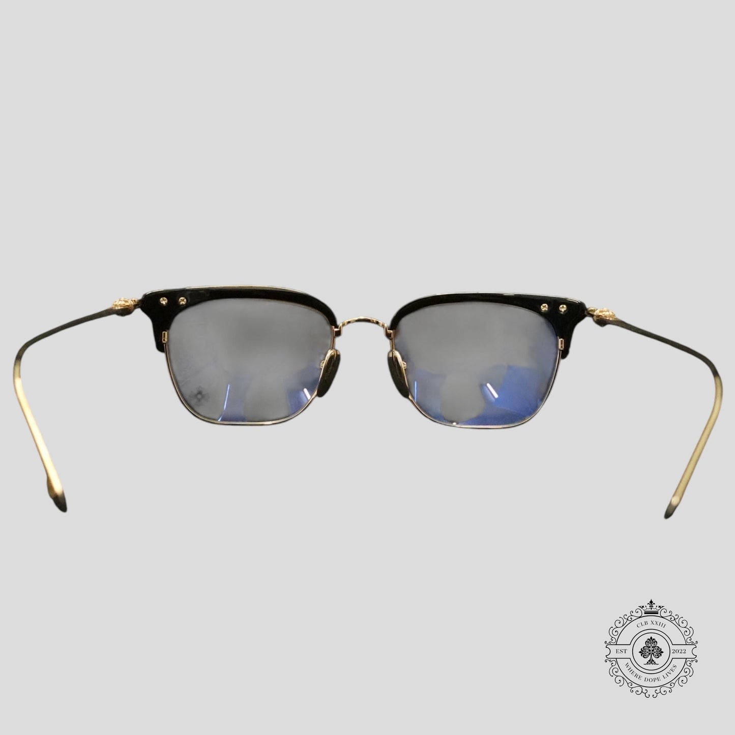 Chrome Hearts Sluntradiction Glasses in Black/Gold