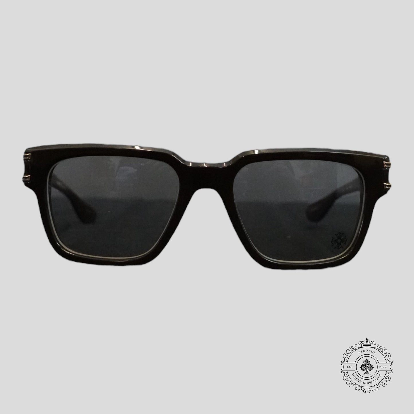 Chrome Hearts Bulge Glasses in Brown/Gold