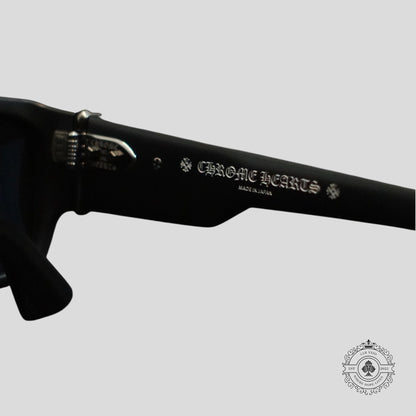 Chrome Hearts Yer Bjorn Again Glasses in Matte Black/Silver