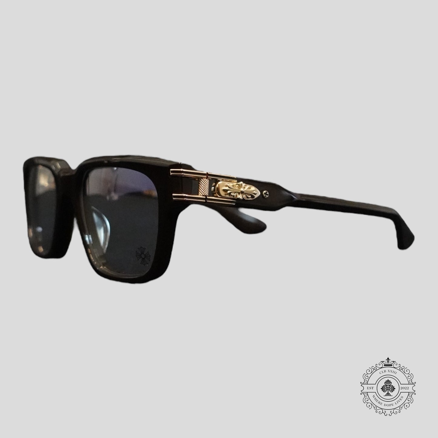 Chrome Hearts Bulge Glasses in Brown/Gold
