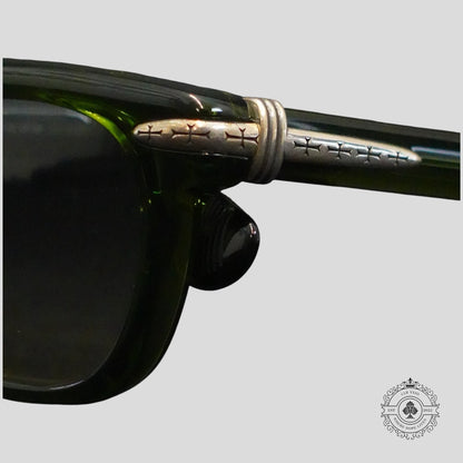 Chrome Hearts Drippin Glasses in Green/Silver