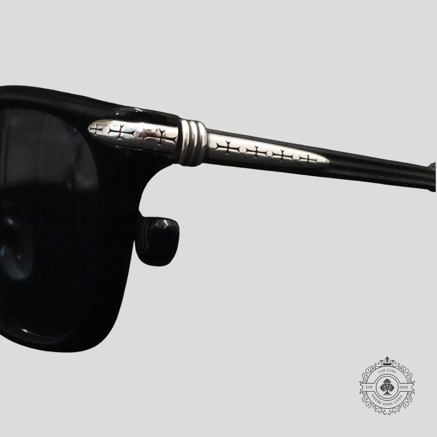 Chrome Hearts Titanasluvr Glasses in Black/Silver