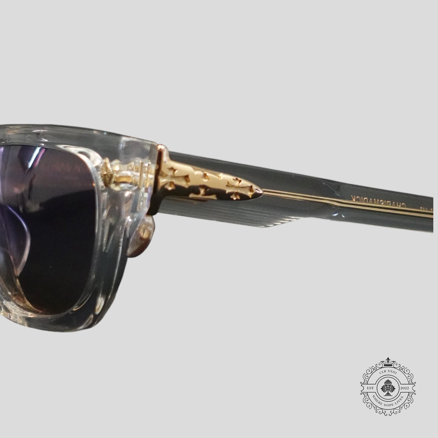 Chrome Hearts Charismadick Glasses in Clear/Gold