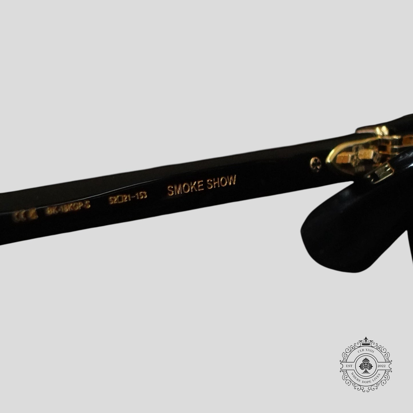 Chrome Hearts Smoke Show Sunglasses in Black/Gold