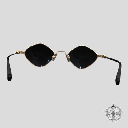 Chrome Hearts Diamond Dog Sunglasses in Black/Gold