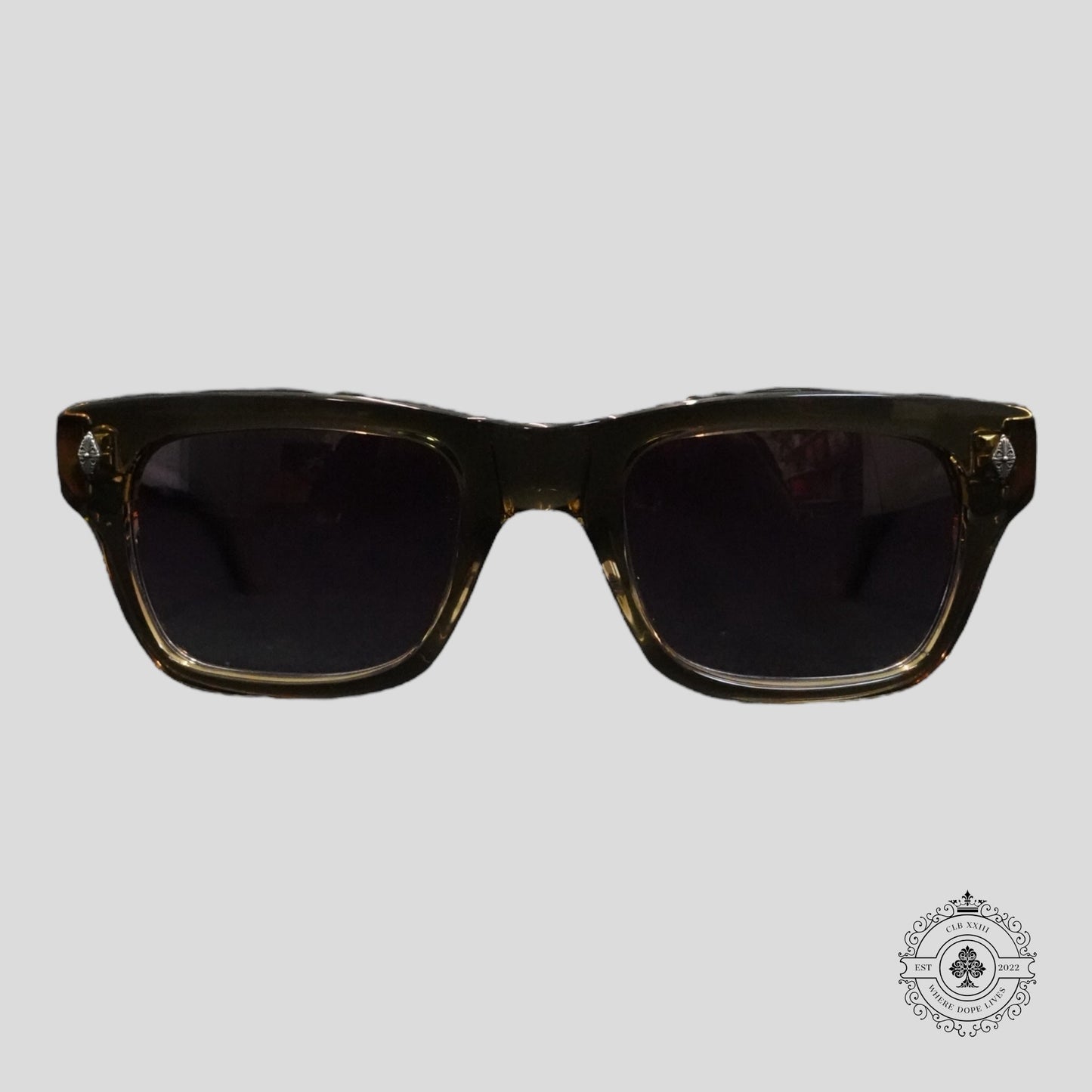 Chrome Hearts Crypdic Glasses in Grey/Silver