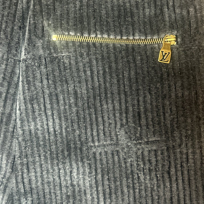 Louis Vuitton X Park Seo-Bo Velvet Trackpants in Dark Grey