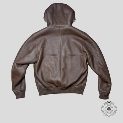 Louis Vuitton Reversible Monogram Shearling Hooded Blouson in Brown
