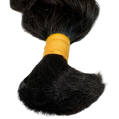 Raw Indian Curly Bulk 100% Human Braiding Hair