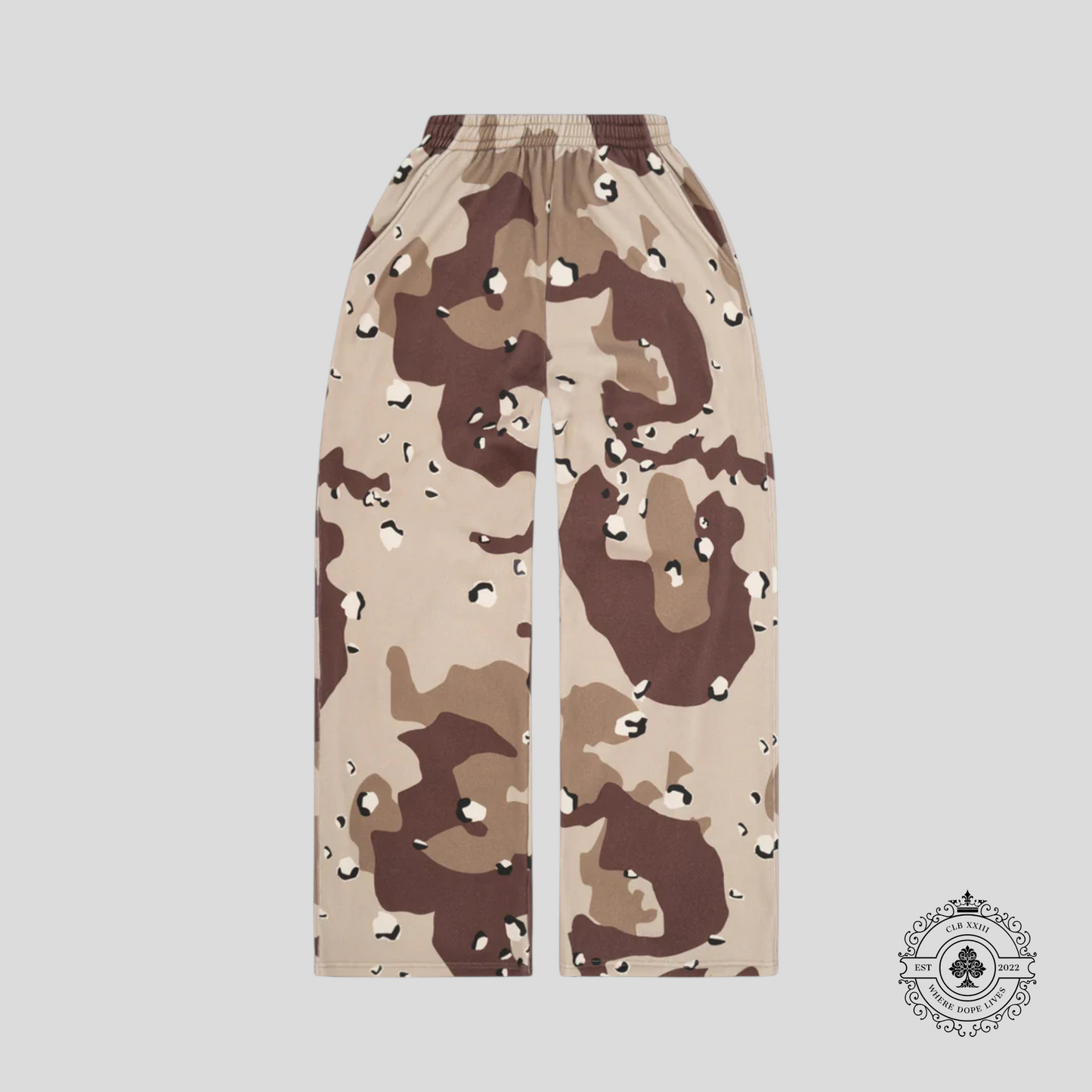 Bravest Studios Chip Camo Baggy Sweatpants in Brown