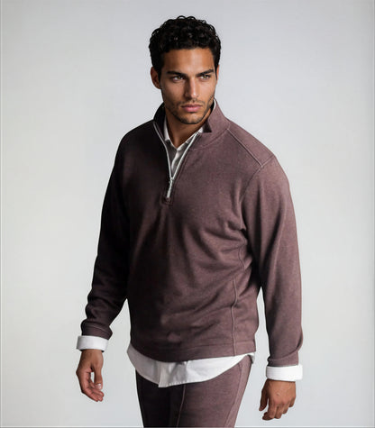 Voey Quarter Zip Sweatshirt - Espresso