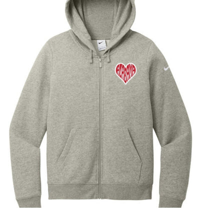 Alabama Heart Nike Full-Zip Hoodie