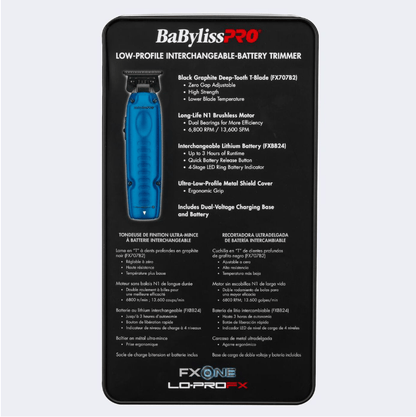 BaBylissPRO® FXONE™ Lo-ProFX Limited Edition Black & Blue Trimmer FX729BL