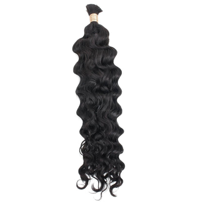 Beach Wave Bulk 100% Human Braiding Hair
