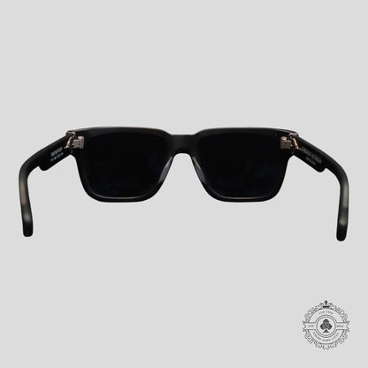 Chrome Hearts Box Officer Sunglasses in Matte Black/Silver