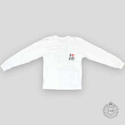 CHROME HEARTS I LOVE NY LONG SLEEVE TEE - WHITE