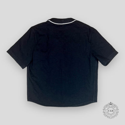 Louis Vuitton Monogram Denim Short Sleeve Shirt in Black