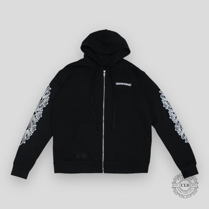 Chrome Hearts Dagger Zip Up Hoodie in Black/Pink