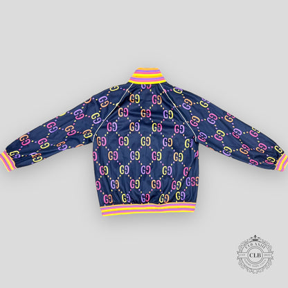 Gucci GG Jacquard Track Jacket in Blue/Multicolor