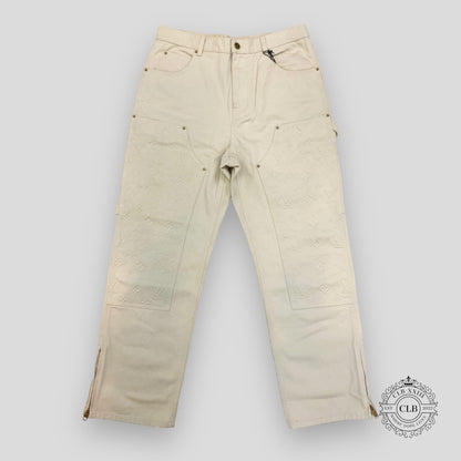 LOUIS VUITTON MONOGRAM WORKWEAR CARPENTER PANTS - OFF WHITE