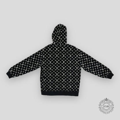 Louis Vuitton Monogram Toweling Hoodie in Black