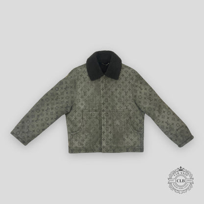 Louis Vuitton Monogram Shearling Jacket in Olive