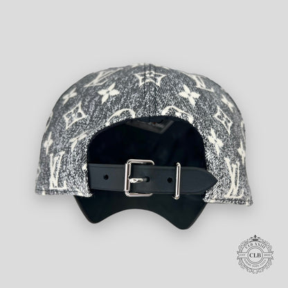 LOUIS VUITTON MONOGRAM JACQUARD DENIM CAP - GREY
