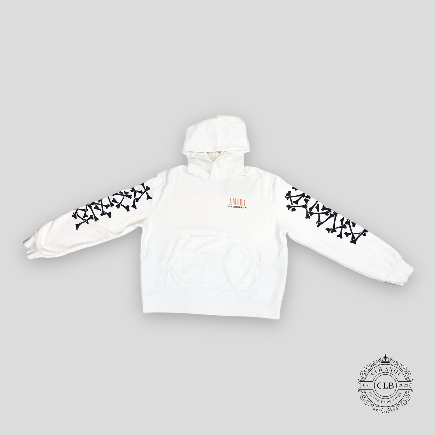 Amiri Bones Hoodie in White