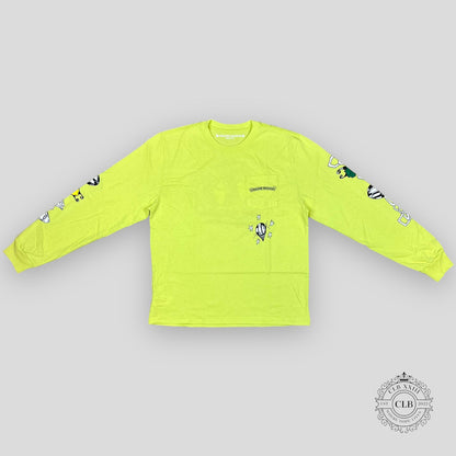 CHROME HEARTS MATTY BOY LONG SLEEVE TEE - LIME GREEN