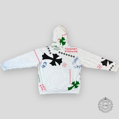 CHROME HEARTS STENCIL HOODIE - WHITE